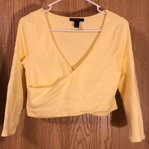 Yellow crop top